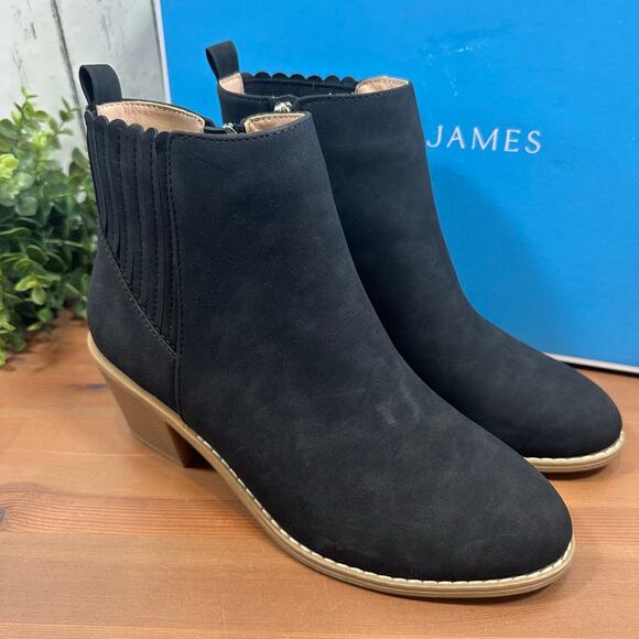 Draper James Women's Elle Chelsea Black Boots Size 8 - Picture 2 of 7